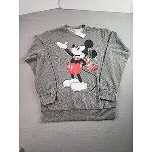 Disney Mickey Mouse Fleece Sweather Super Soft  Size S Unisex Gray